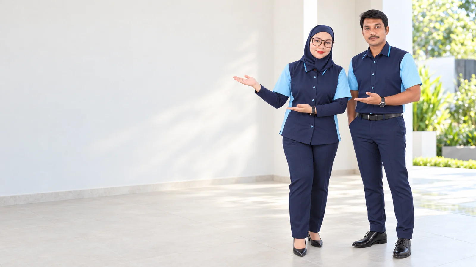Creative outdoor filtration portrait of Ahmad and Dayah, based on their approved master photographs