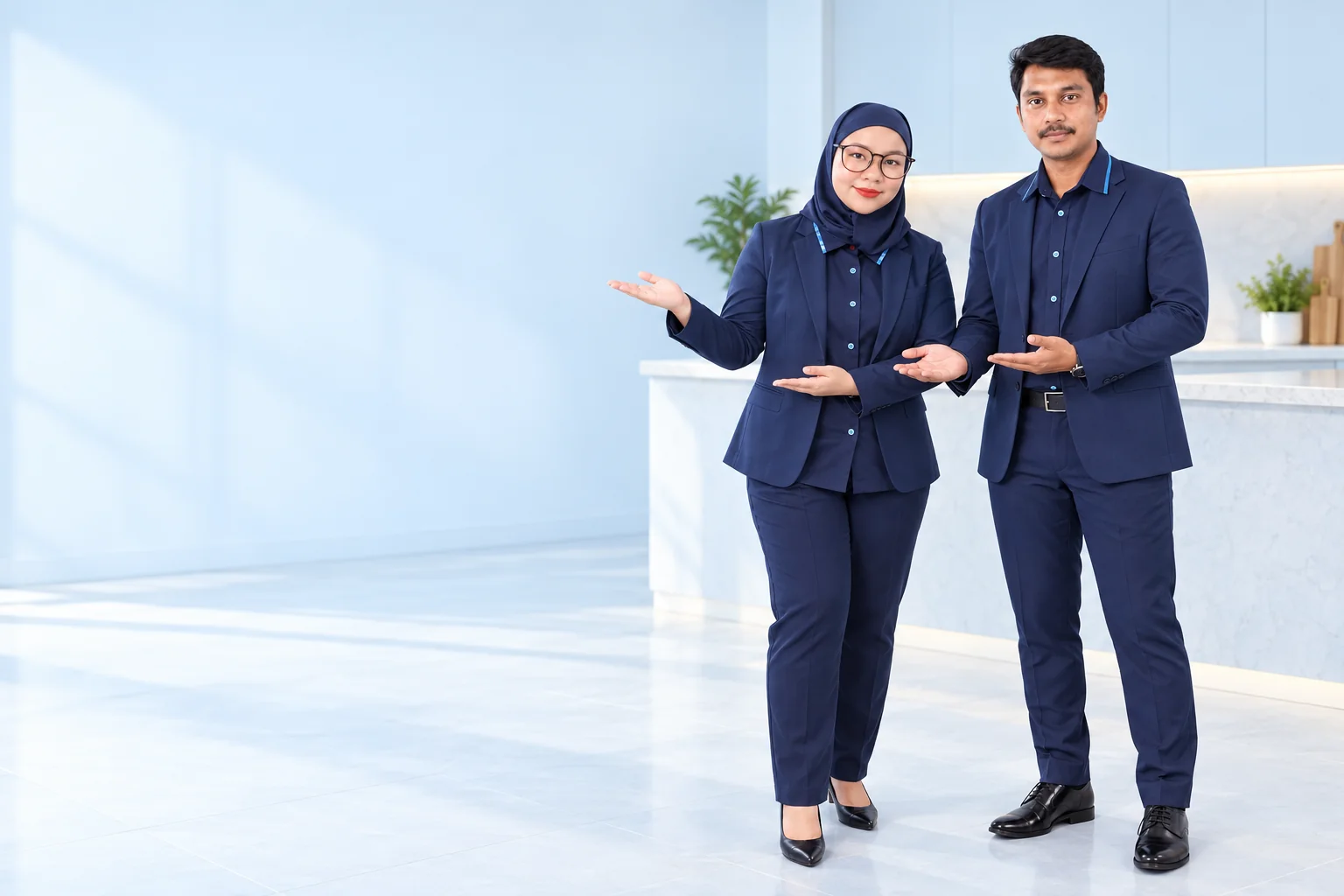 Creative water purifiers portrait of Ahmad and Dayah, based on their approved master photographs